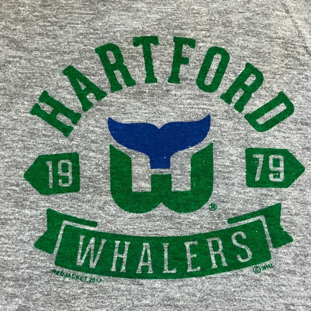 Red Jacket Gray Hartford Whalers Tee - Picture 2 of 5